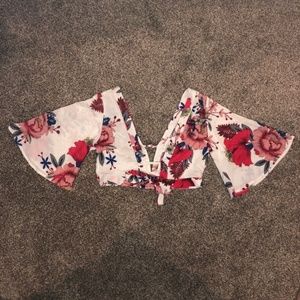 Zaful Floral Crop Top